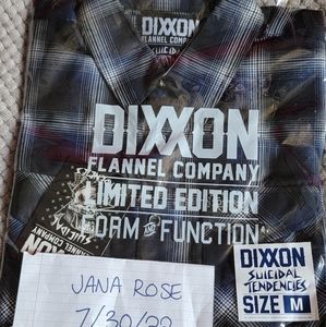 NIB dixxon flannel ,suicidal tendencies , mens medium